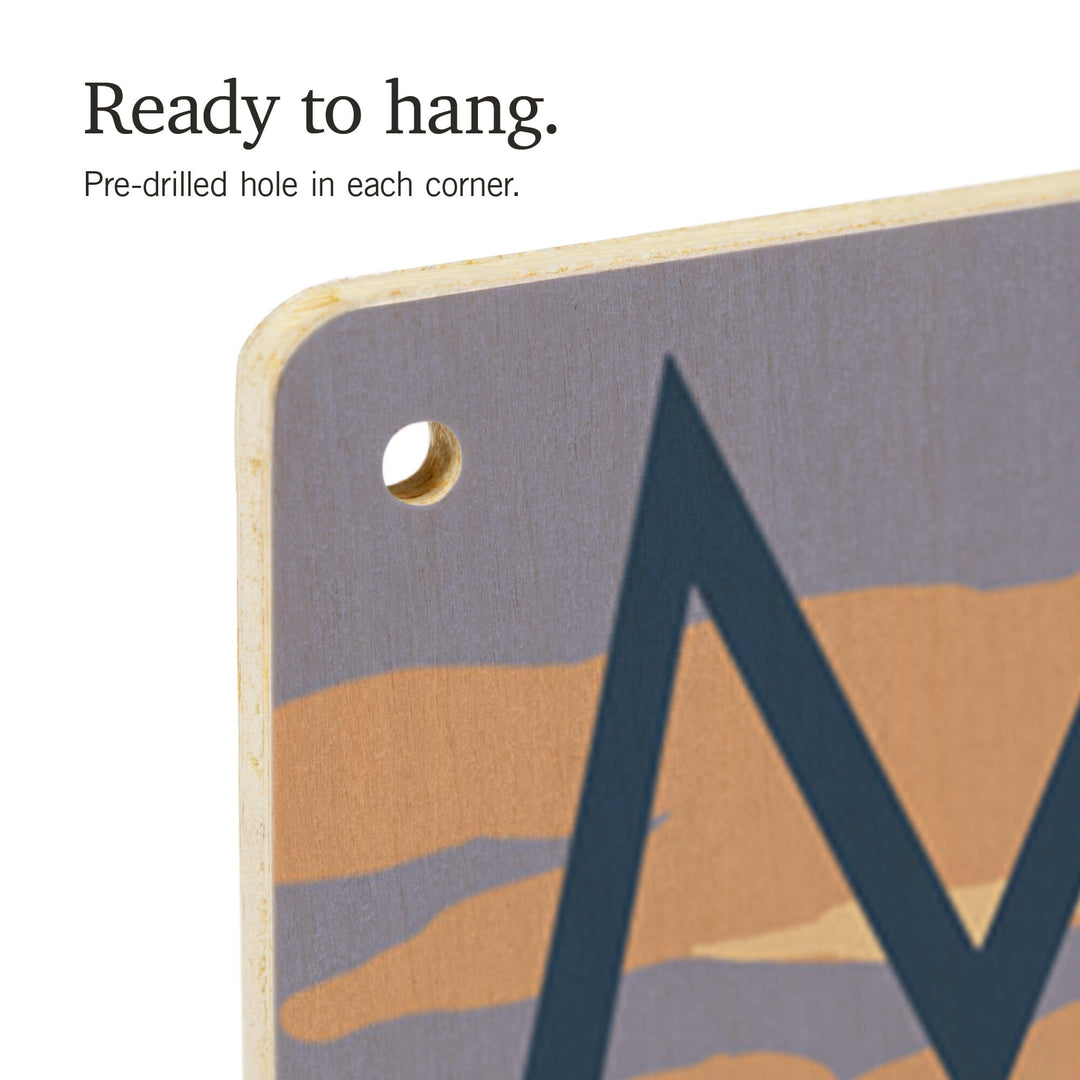 Maine, Lake Scene and Canoe, Lantern Press Artwork, Wood Signs and Postcards - Lantern Press