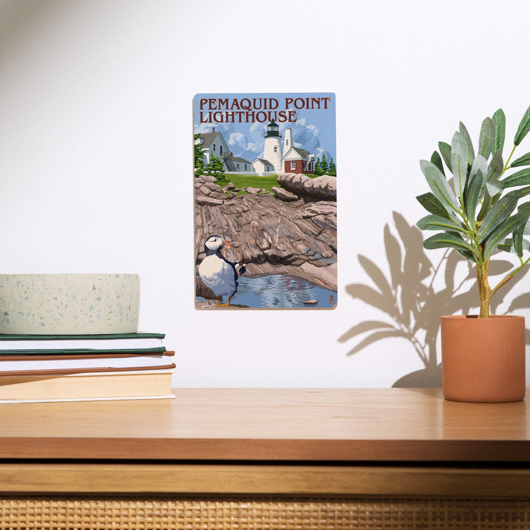 Maine, Pemaquid Lighthouse, Lantern Press Artwork, Wood Signs and Postcards - Lantern Press