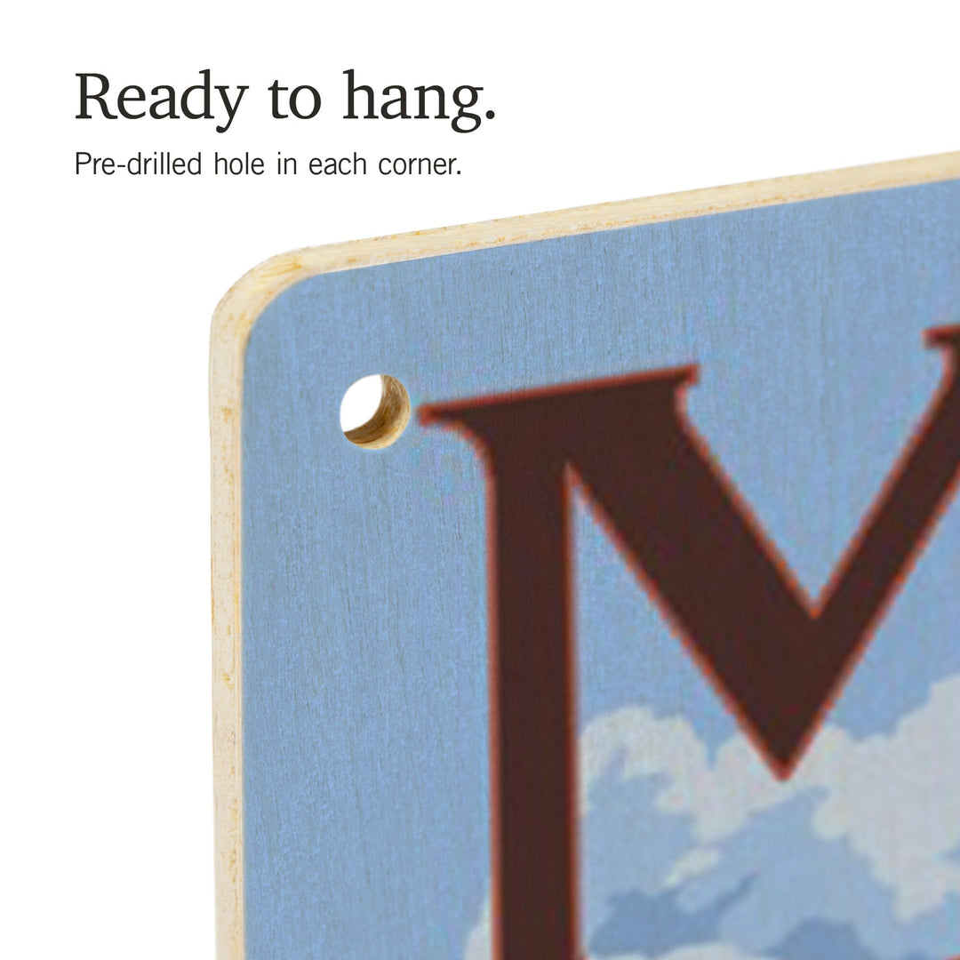 Maine, The Way Life Should Be, Lighthouse and Puffin, Lantern Press Artwork, Wood Signs and Postcards - Lantern Press