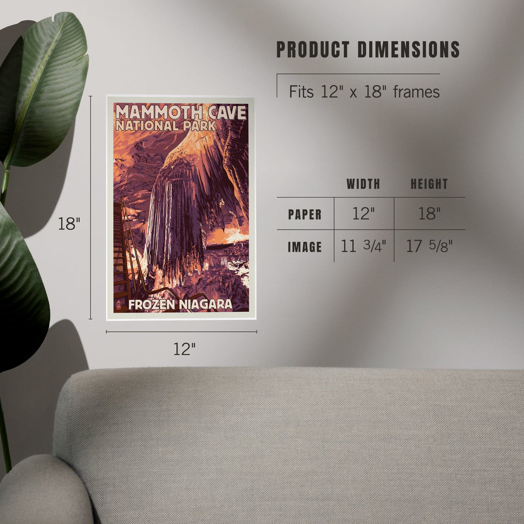 Mammoth Cave, Kentucky, Letterpress, Art & Giclee Prints - Lantern Press
