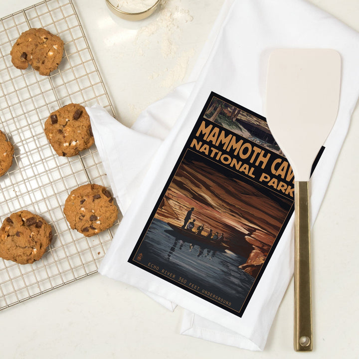 Mammoth Cave National Park, Kentucky, Echo River, Organic Cotton Kitchen Tea Towels Kitchen Lantern Press