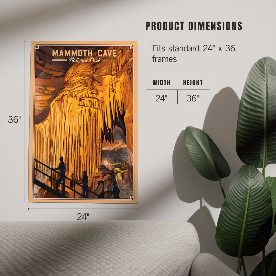 Mammoth Cave National Park, Kentucky, Lithograph, Art & Giclee Prints - Lantern Press