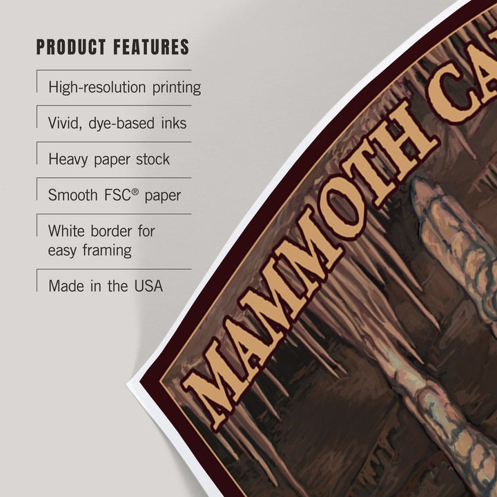 Mammoth Cave National Park, Kentucky, Onyx Pillars, Art & Giclee Prints - Lantern Press