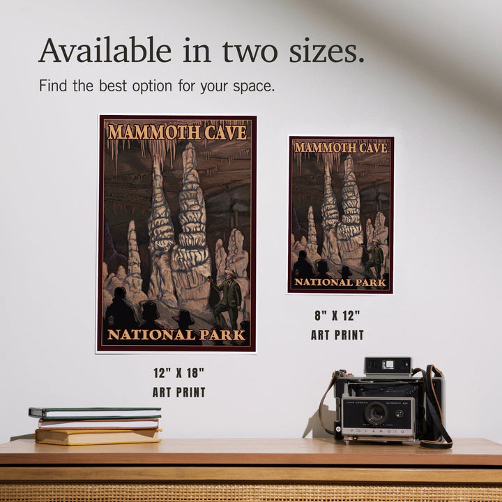 Mammoth Cave National Park, Kentucky, Onyx Pillars, Art & Giclee Prints - Lantern Press