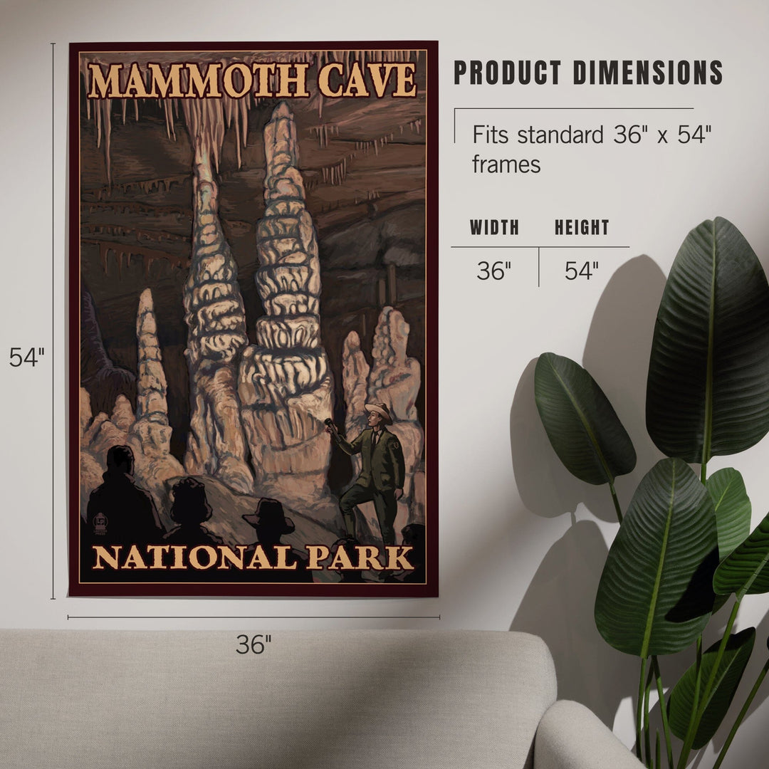 Mammoth Cave National Park, Kentucky, Onyx Pillars, Art & Giclee Prints - Lantern Press