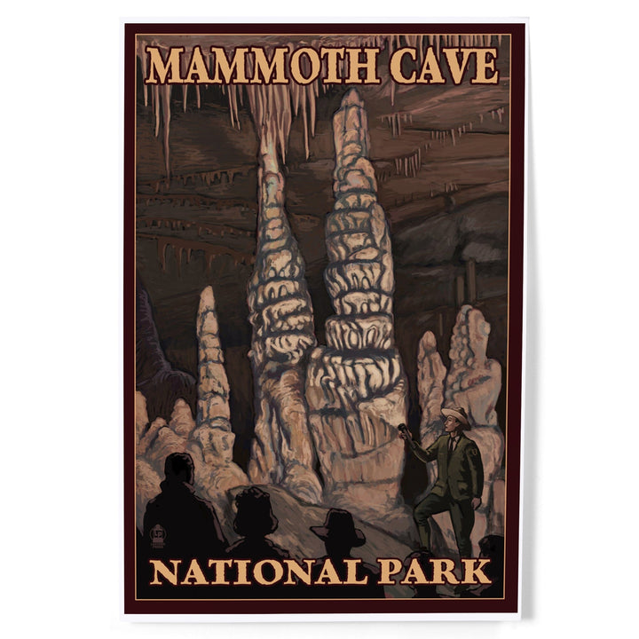 Mammoth Cave National Park, Kentucky, Onyx Pillars, Art & Giclee Prints - Lantern Press