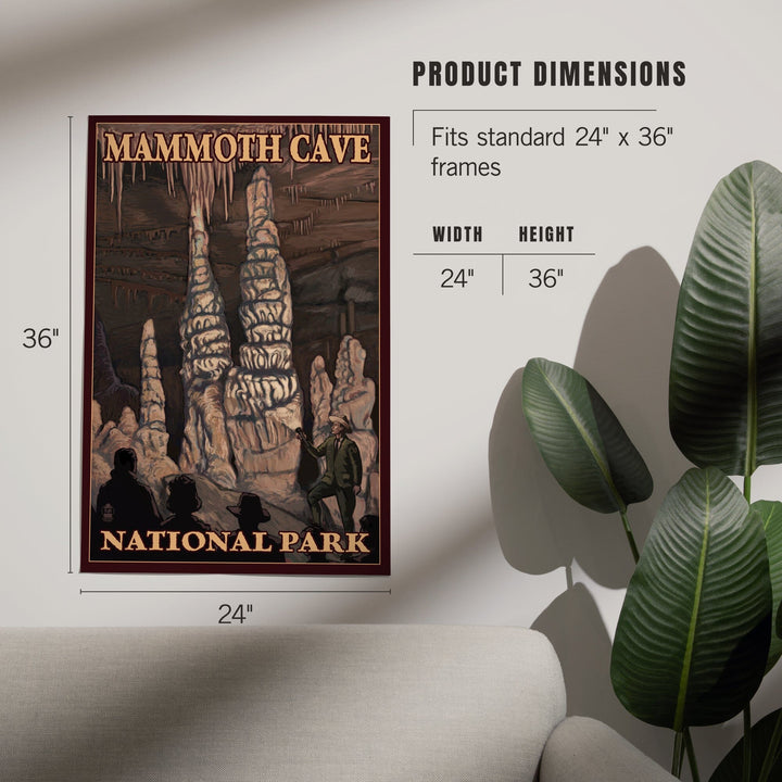 Mammoth Cave National Park, Kentucky, Onyx Pillars, Art & Giclee Prints - Lantern Press