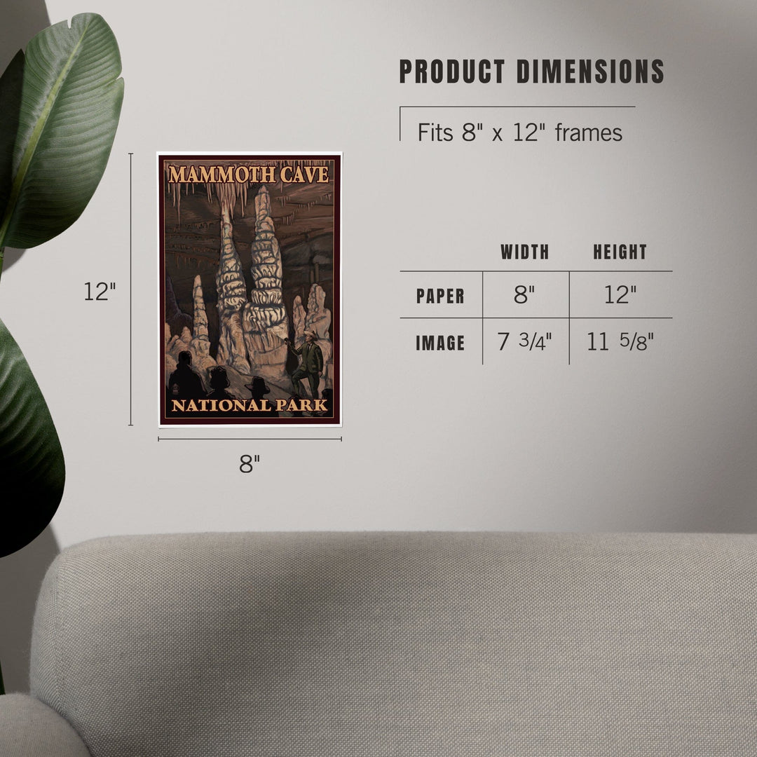 Mammoth Cave National Park, Kentucky, Onyx Pillars, Art & Giclee Prints - Lantern Press