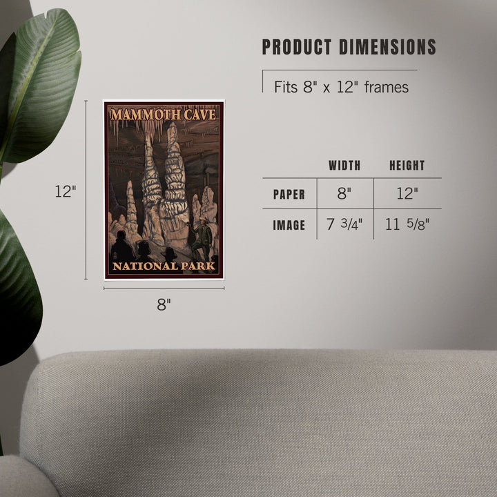 Mammoth Cave National Park, Kentucky, Onyx Pillars, Art & Giclee Prints - Lantern Press