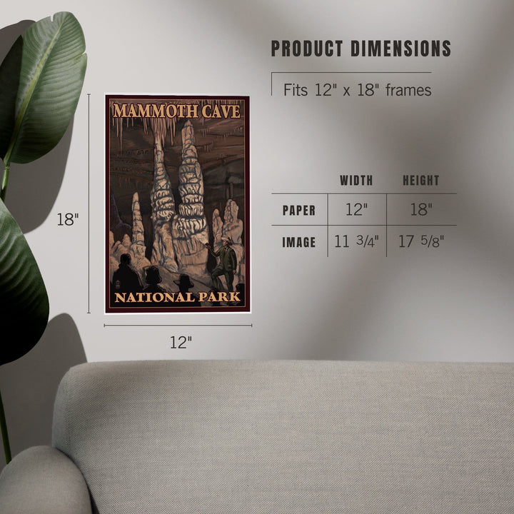 Mammoth Cave National Park, Kentucky, Onyx Pillars, Art & Giclee Prints - Lantern Press