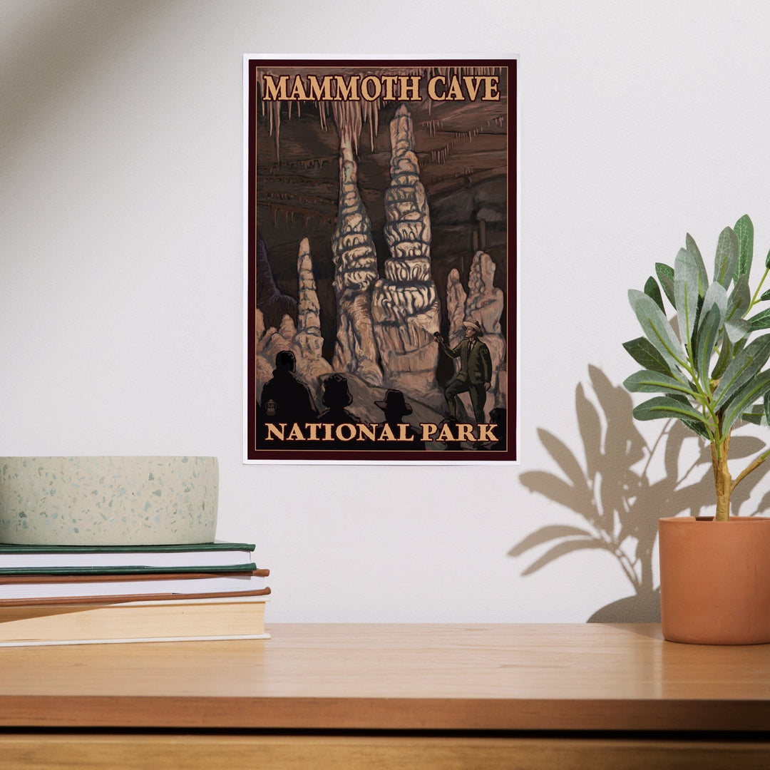 Mammoth Cave National Park, Kentucky, Onyx Pillars, Art & Giclee Prints - Lantern Press