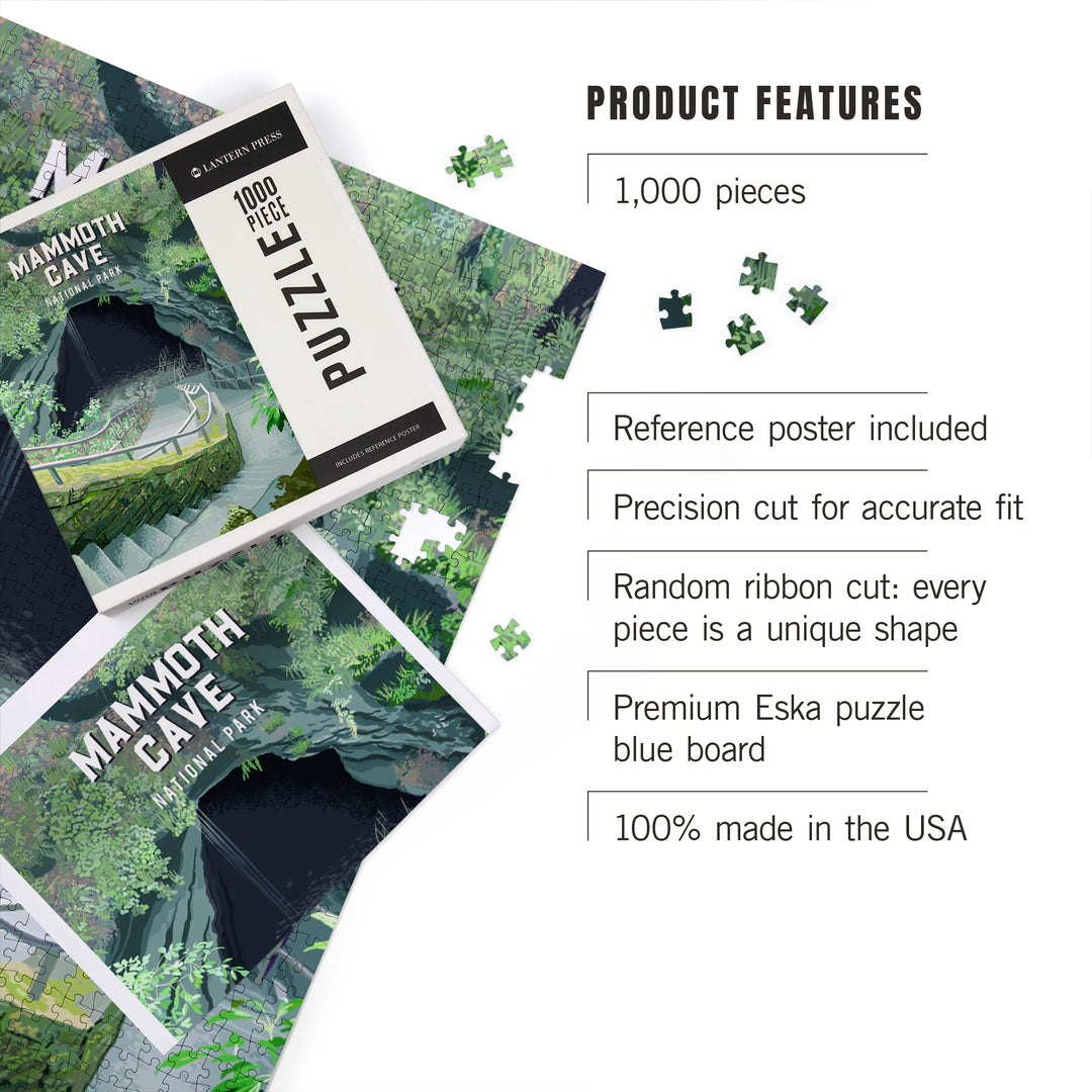 Mammoth Cave National Park, Kentucky, Painterly National Park Series, Jigsaw Puzzle Puzzle Lantern Press