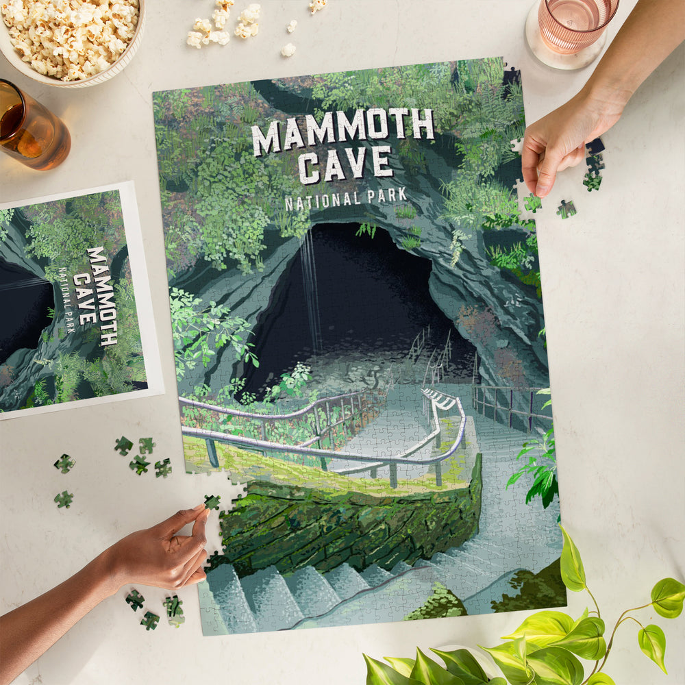 Mammoth Cave National Park, Kentucky, Painterly National Park Series, Jigsaw Puzzle Puzzle Lantern Press