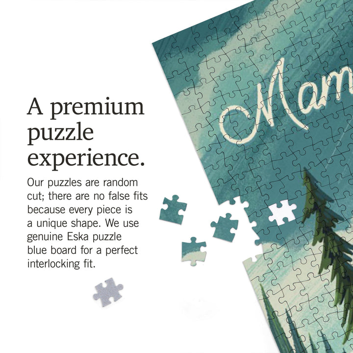 Mammoth Lakes, California, Outdoor Activity, At Home Anywhere, Camper in Evergreens, Jigsaw Puzzle Puzzle Lantern Press