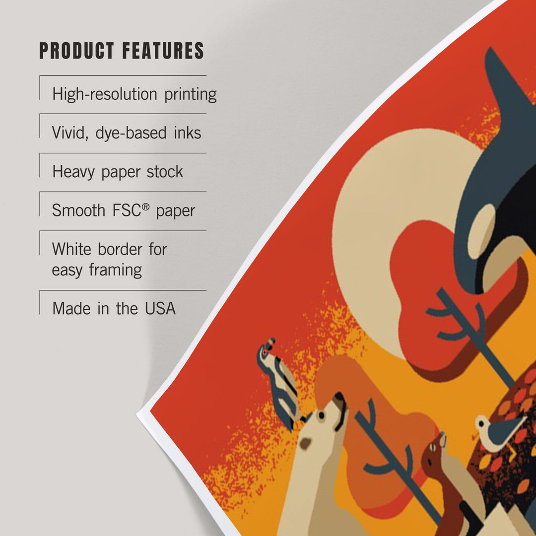 Marine Animals, Textured Geometric, Art & Giclee Prints - Lantern Press