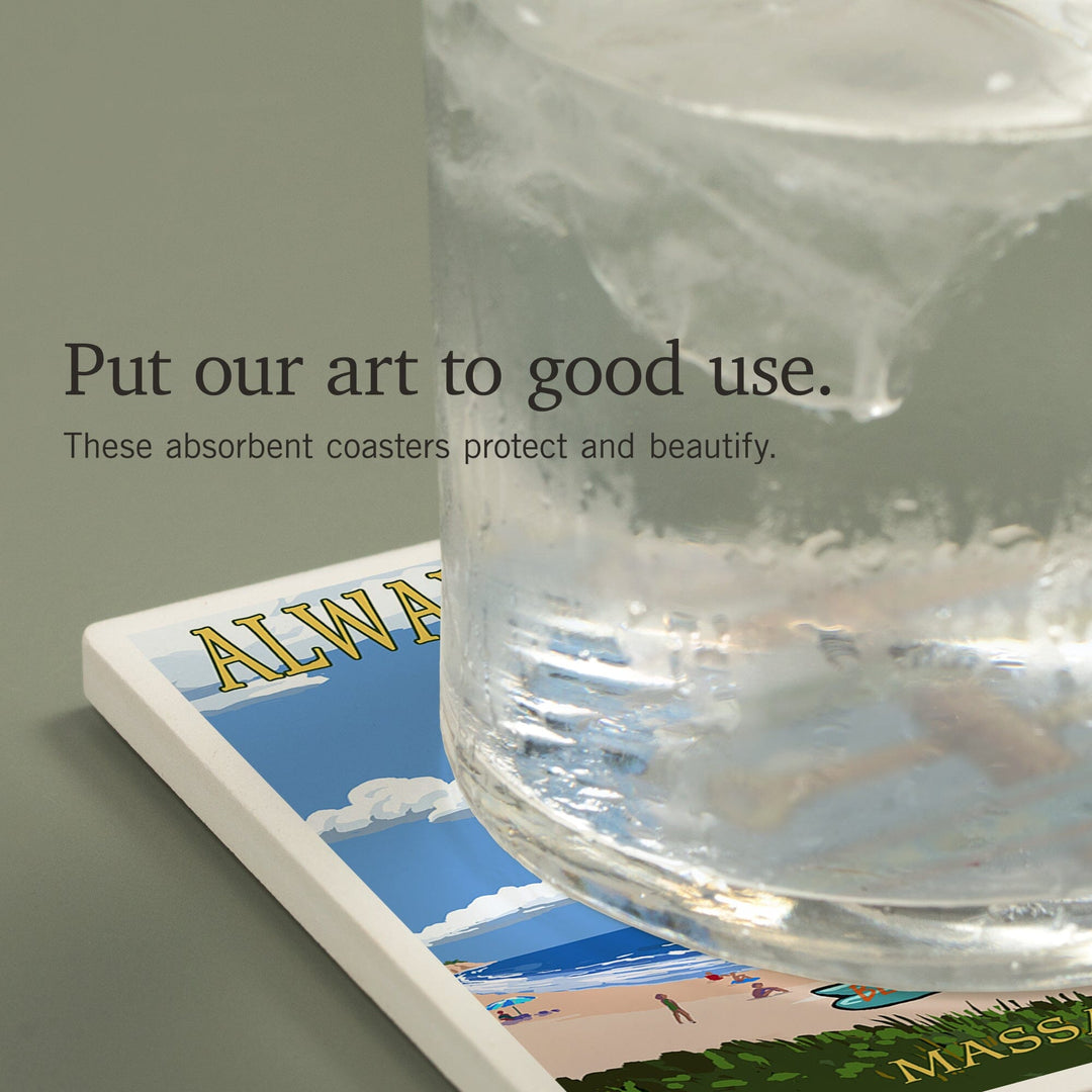 Marshfield, Massachusetts, Sign Destinations, Coasters Coasters Lantern Press