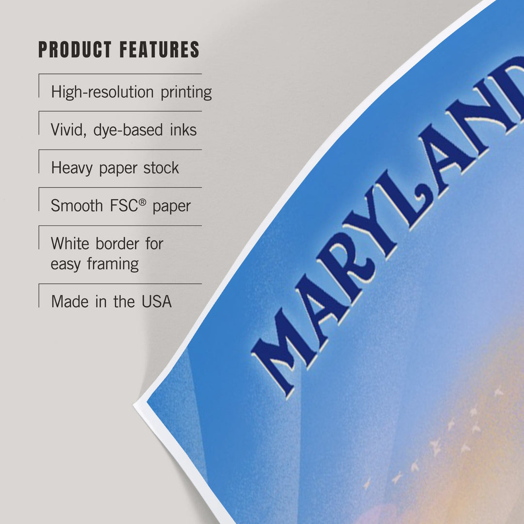 Maryland, Lithograph, Bear Family in Field, Art & Giclee Prints Art Lantern Press