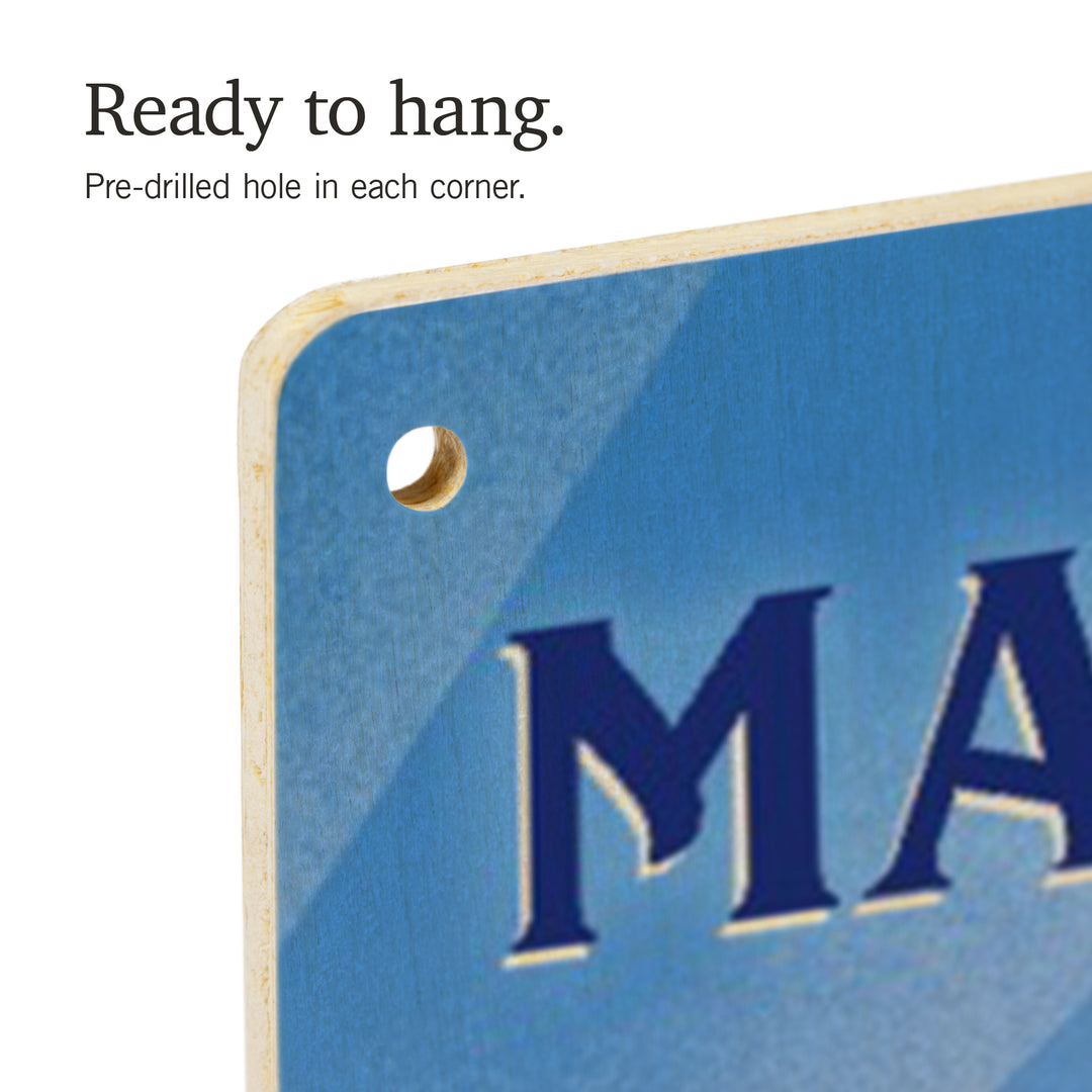 Massachusetts, Lithograph, Bear Family in Field, Wood Signs and Postcards Wood Lantern Press