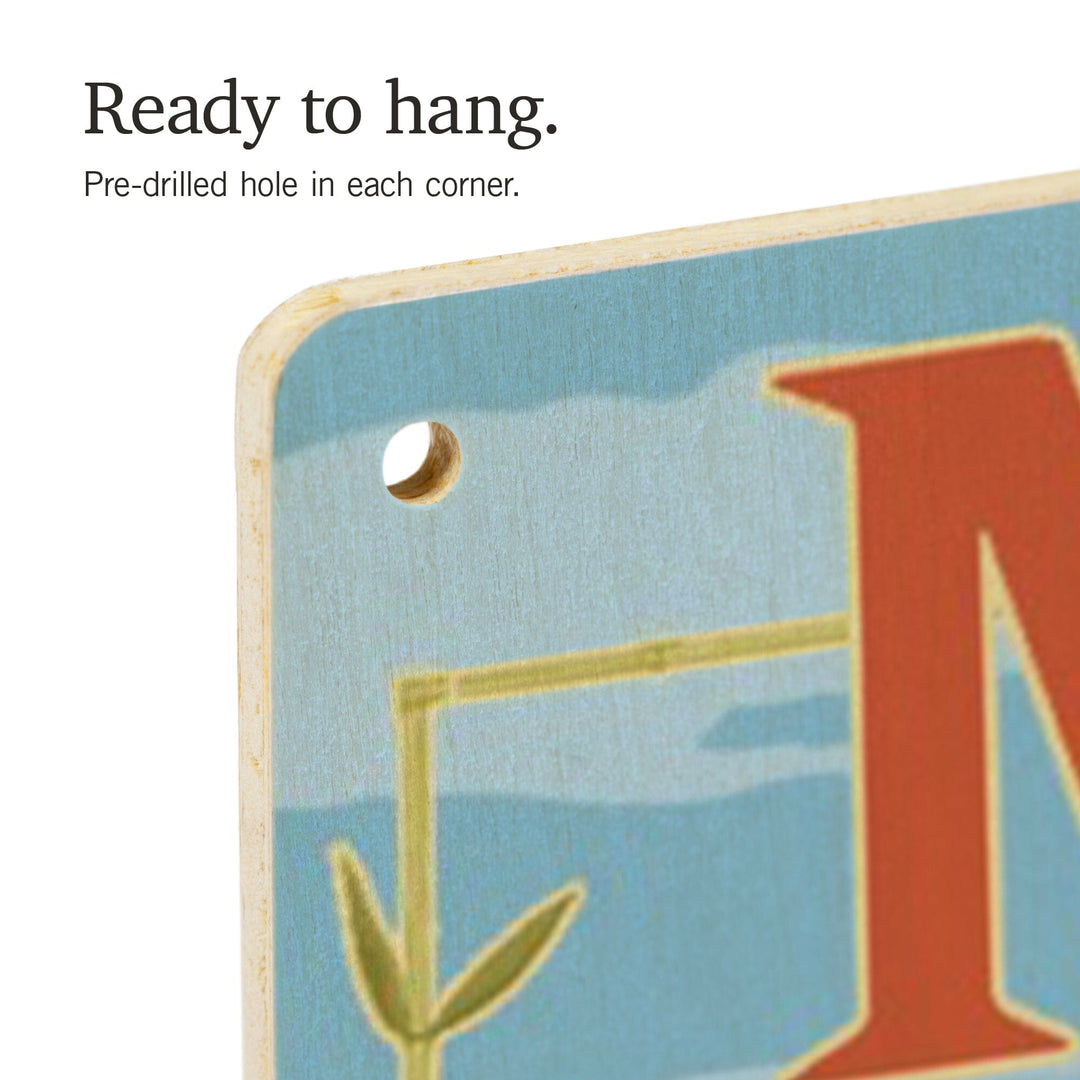 Maui, Hawaii, Camper Van, Lantern Press Artwork, Wood Signs and Postcards - Lantern Press