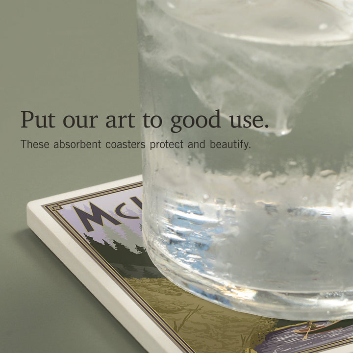 McKenzie River, Oregon Scene, Coasters Coasters Lantern Press