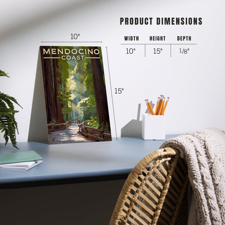 Mendocino, California, Mendocino Coast, Lantern Press Artwork, Wood Signs and Postcards - Lantern Press