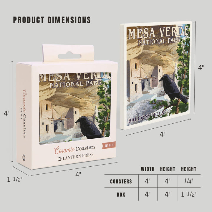 Mesa Verde National Park, Colorado, Balcony House, Coasters Coasters Lantern Press