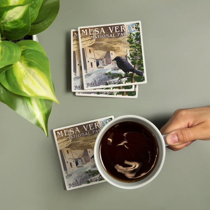 Mesa Verde National Park, Colorado, Balcony House, Coasters Coasters Lantern Press