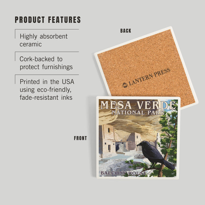 Mesa Verde National Park, Colorado, Balcony House, Coasters Coasters Lantern Press