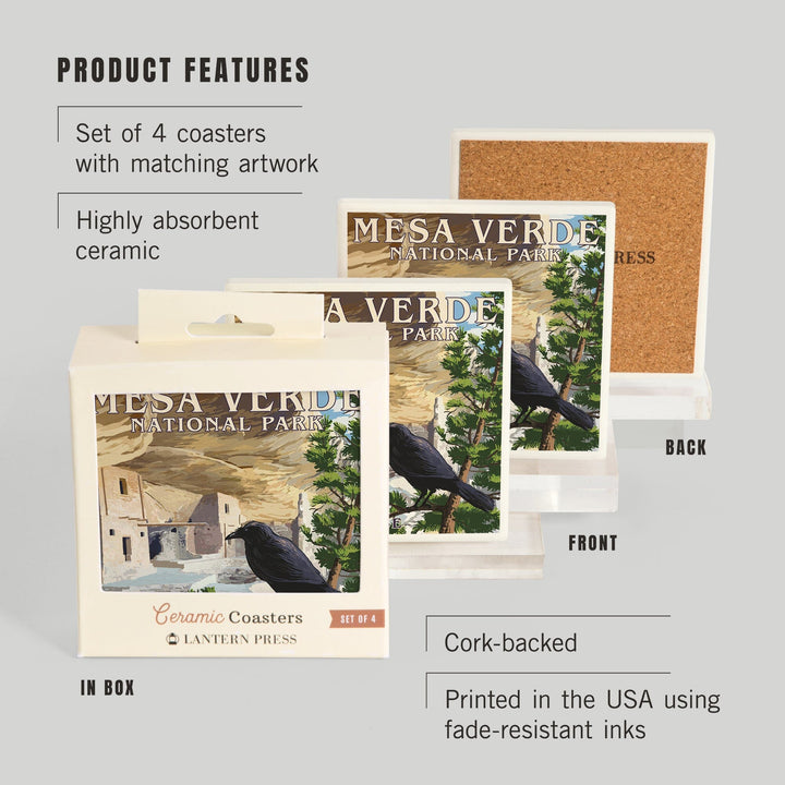 Mesa Verde National Park, Colorado, Balcony House, Coasters Coasters Lantern Press