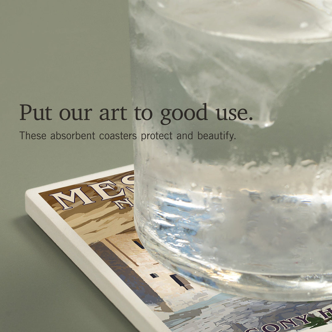 Mesa Verde National Park, Colorado, Balcony House, Coasters Coasters Lantern Press