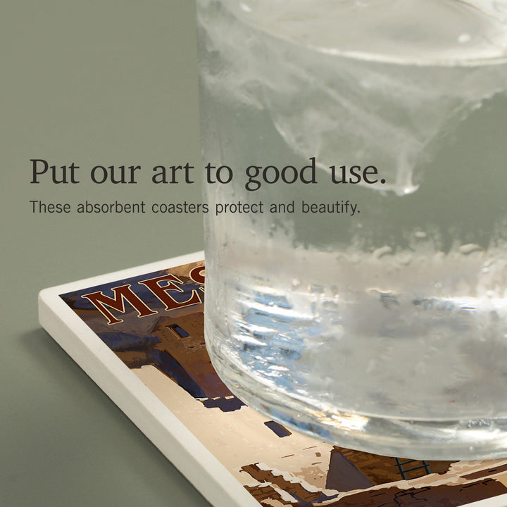 Mesa Verde National Park, Colorado, Cliff Palace, Coasters Coasters Lantern Press