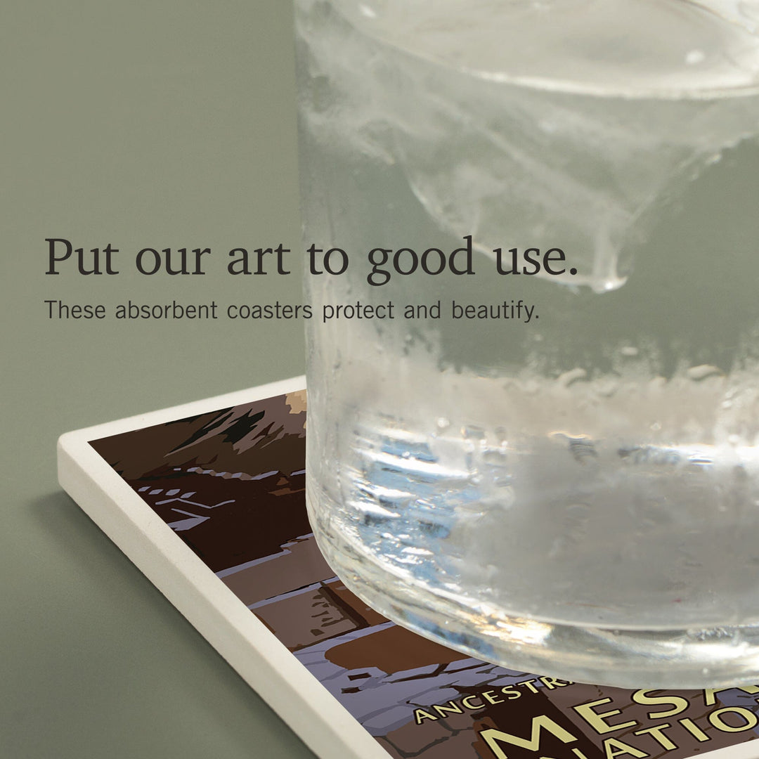 Mesa Verde National Park, Colorado, Long House, Coasters Coasters Lantern Press