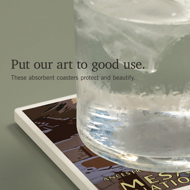 Mesa Verde National Park, Colorado, Long House, Coasters Coasters Lantern Press