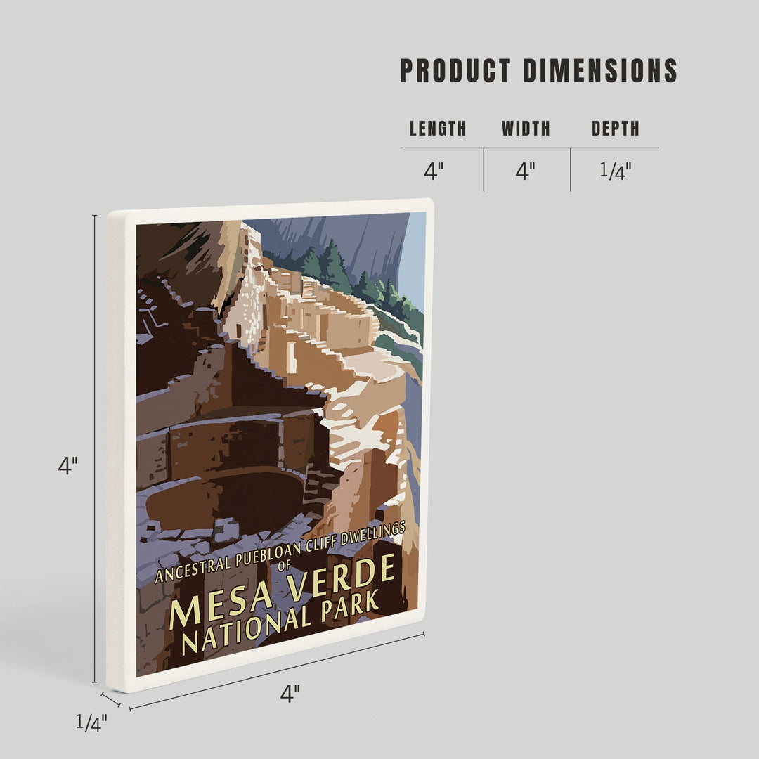 Mesa Verde National Park, Colorado, Long House, Coasters Coasters Lantern Press