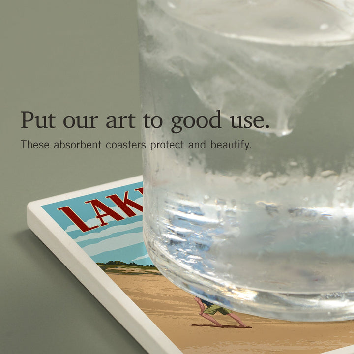 Michigan, Dunes, Coasters Coasters Lantern Press