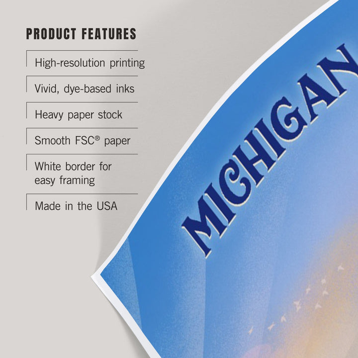 Michigan, Lithograph, Bear Family in Field, Art & Giclee Prints Art Lantern Press