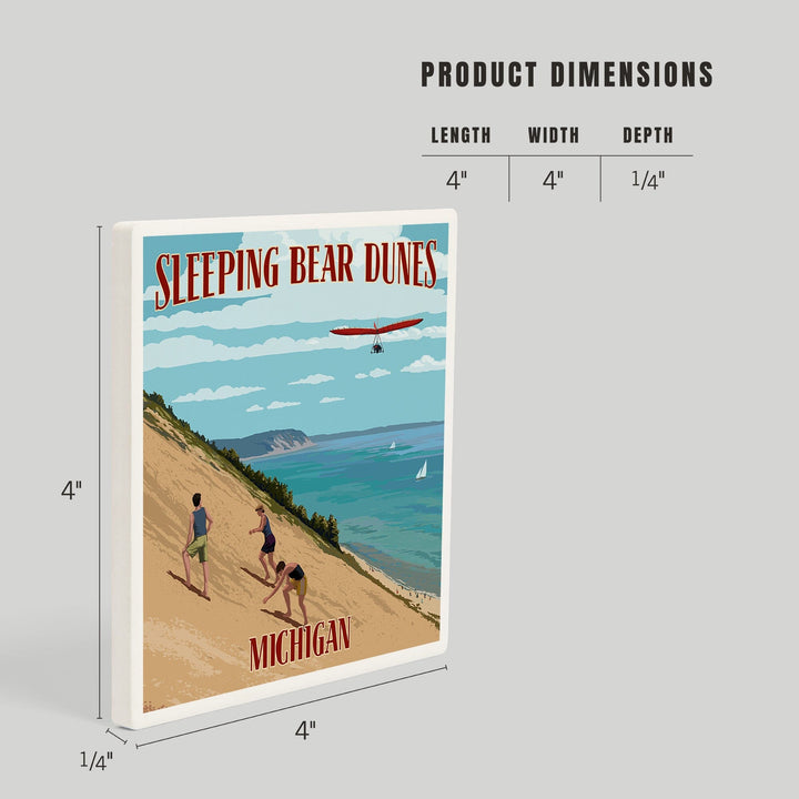 Michigan, Painterly, Sleeping Bear Dunes, Coasters Coasters Lantern Press
