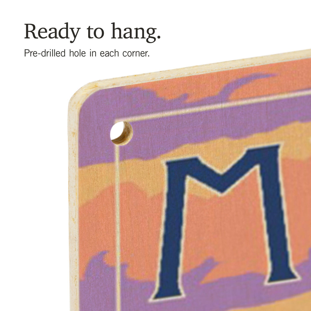 Minnesota, Canoe & Lake, Lantern Press Artwork, Wood Signs and Postcards - Lantern Press
