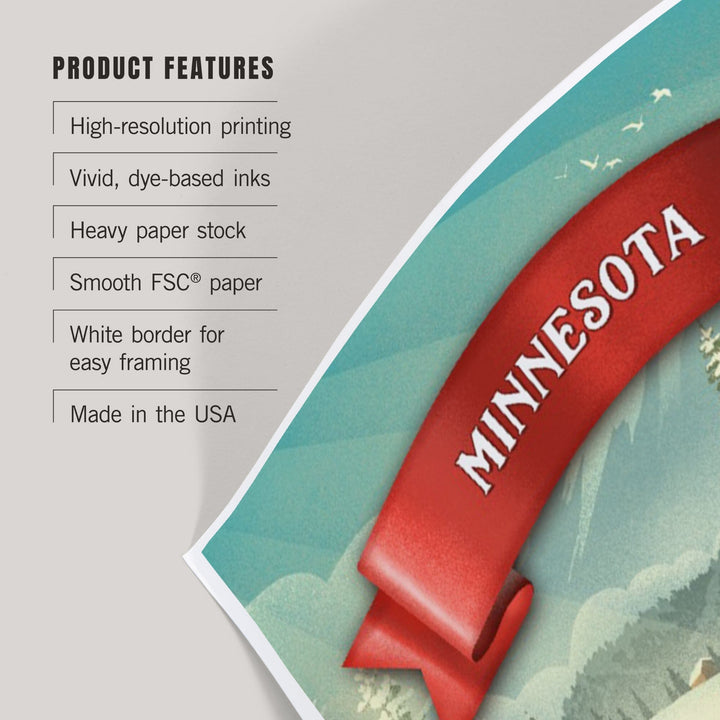 Minnesota, Holiday Tradition, Art & Giclee Prints Art Lantern Press