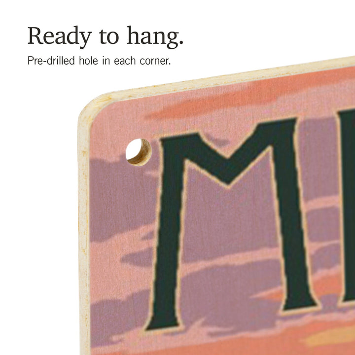 Minnesota, Lake & Bear Family, Lantern Press Artwork, Wood Signs and Postcards - Lantern Press
