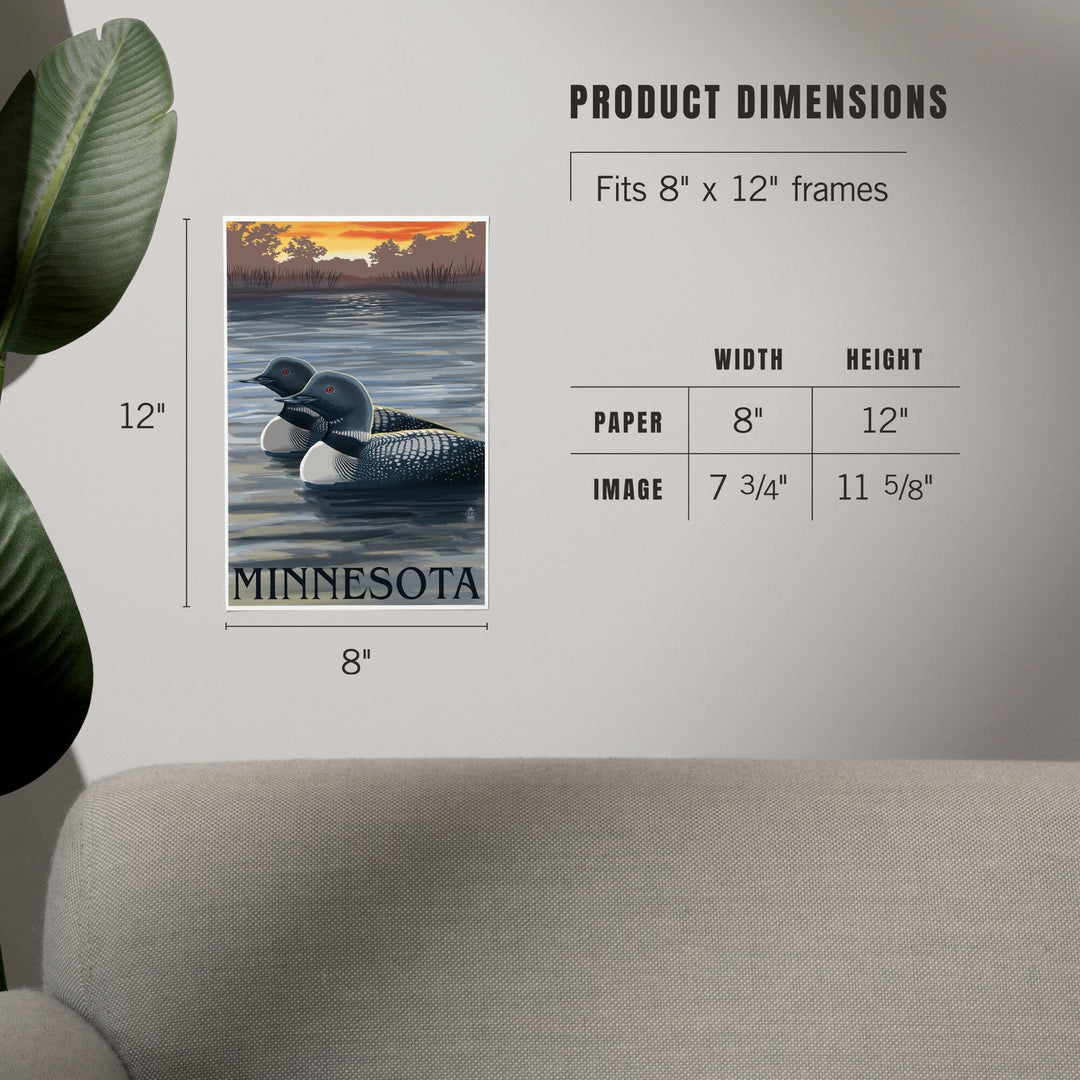 Minnesota Loons, Art & Giclee Prints - Lantern Press