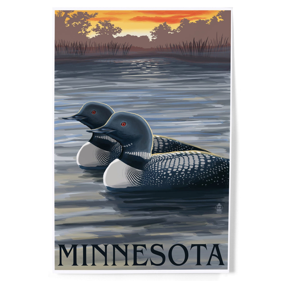 Minnesota Loons, Art & Giclee Prints - Lantern Press