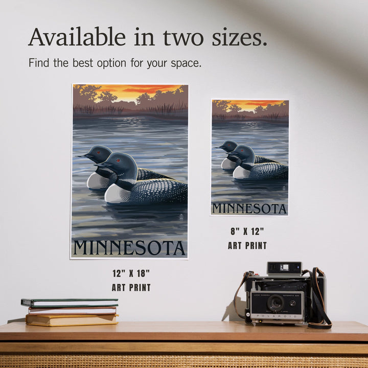 Minnesota Loons, Art & Giclee Prints - Lantern Press