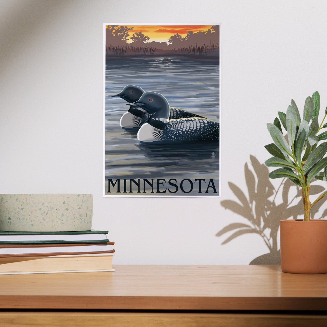 Minnesota Loons, Art & Giclee Prints - Lantern Press