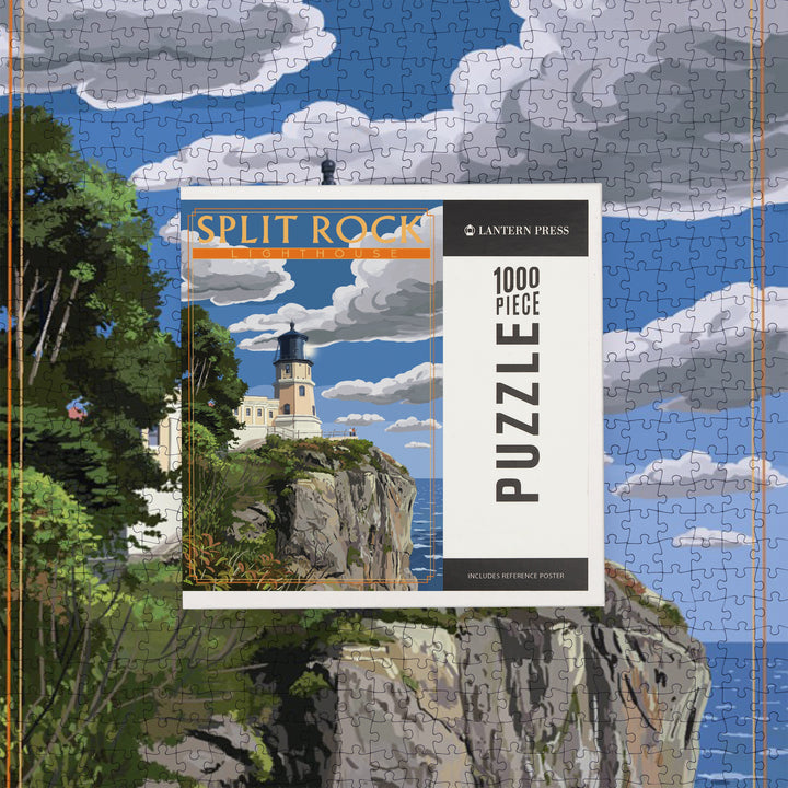 Minnesota, Split Rock Lighthouse, Jigsaw Puzzle Puzzle Lantern Press