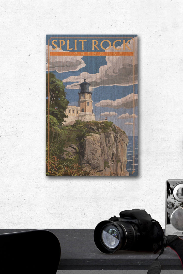 Minnesota, Split Rock Lighthouse, Lantern Press Artwork, Wood Signs and Postcards - Lantern Press