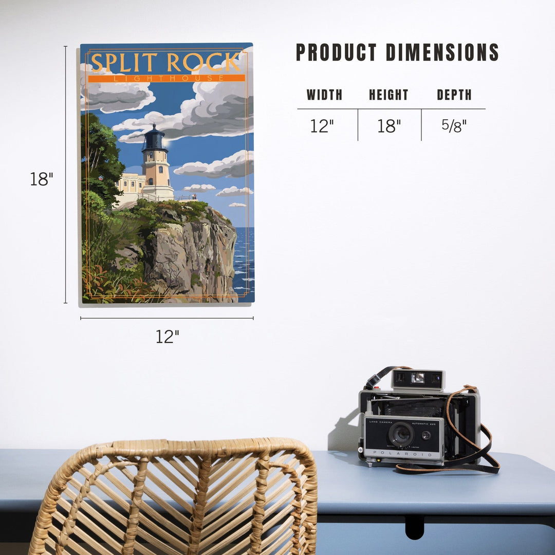 Minnesota, Split Rock Lighthouse, Lantern Press Artwork, Wood Signs and Postcards - Lantern Press