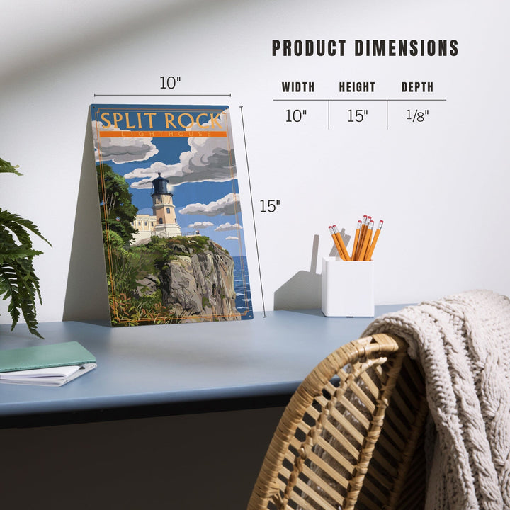 Minnesota, Split Rock Lighthouse, Lantern Press Artwork, Wood Signs and Postcards - Lantern Press
