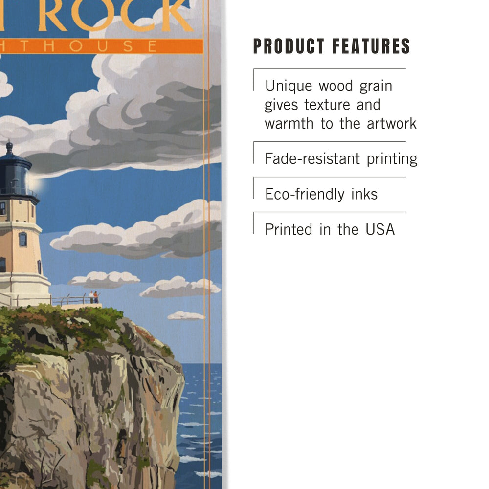 Minnesota, Split Rock Lighthouse, Lantern Press Artwork, Wood Signs and Postcards - Lantern Press
