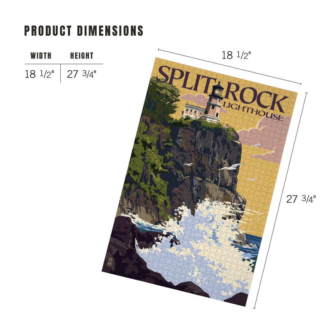 Minnesota, Split Rock Lighthouse on Lake Superior, Jigsaw Puzzle Puzzle Lantern Press